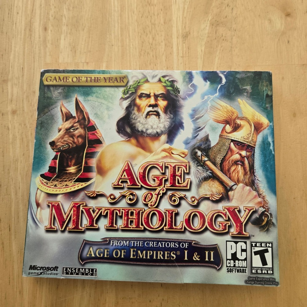 Age of Mythology GOTY PC 2 Disc Microsoft Ensemble Studios RTS Strategy Game